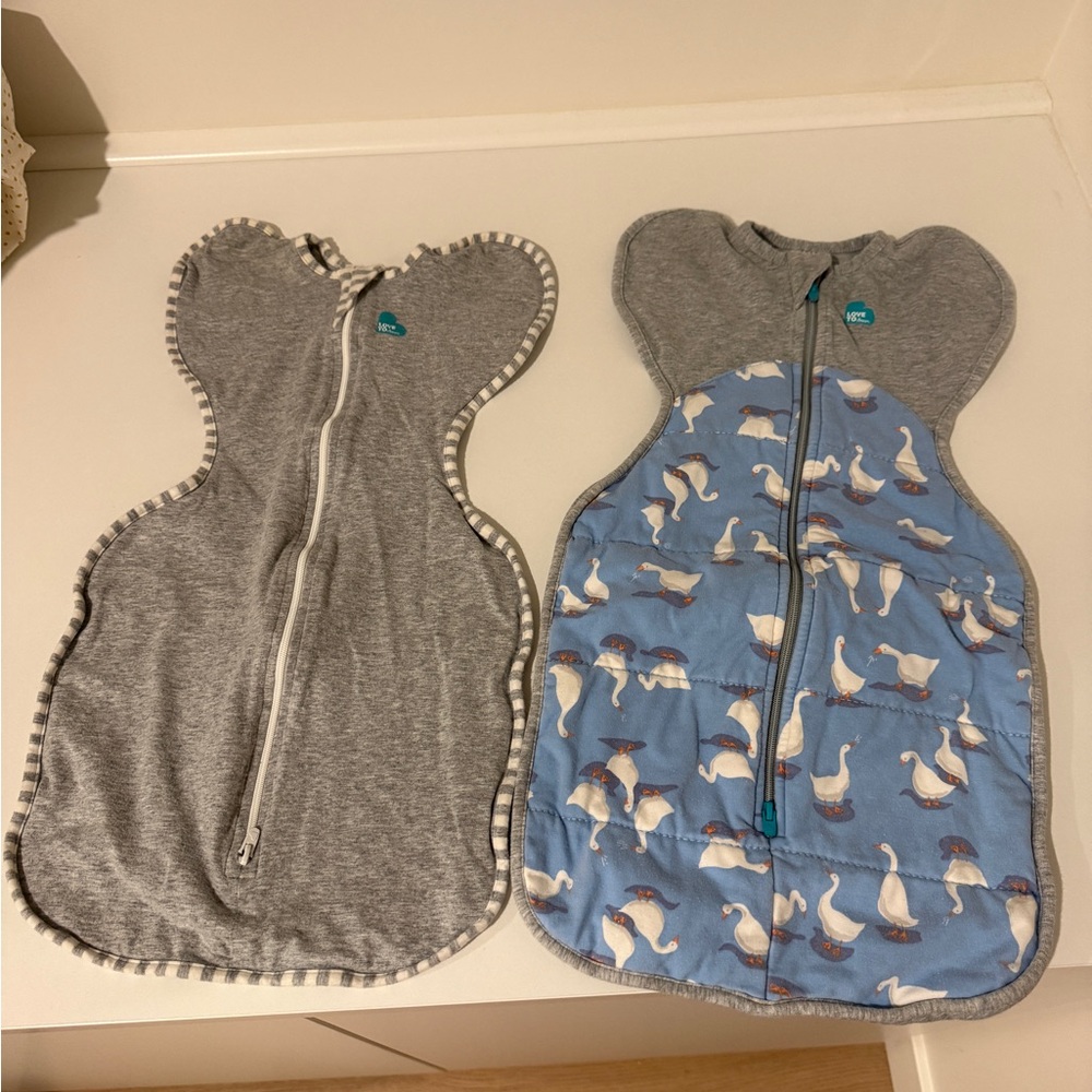 Love to Dream Gray and Blue Sleep Sacks
